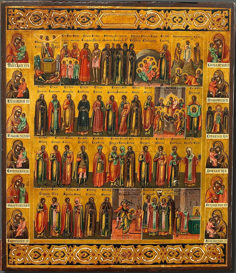 August Menaion icon of August saints